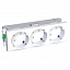 Розетка х3 45 2p+e со штор с инд r9003 Schneider Electric. Вид 1.