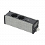 Блок 2хрозетка (2к+з) и 2хusb типа a/c (антрацит/серая ткань) Unica System+ Schneider Electric. Вид 1.