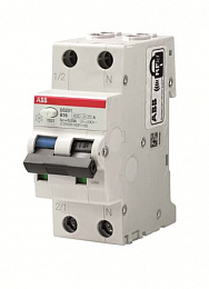 DS201 K10 A10 Дифф. автомат 1P+N, 10A, 10mA, тип А, 6kA (хар-ка K) ABB. Вид 1
