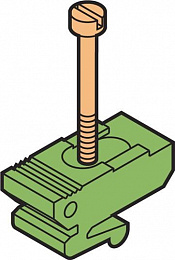 ENT  Ножка FX для монтажа на рейку DIN1 клеммных блоков TYCO. Вид 1