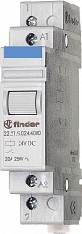 Модульный контактор 20А 1НО 12В DC Finder. Вид 1