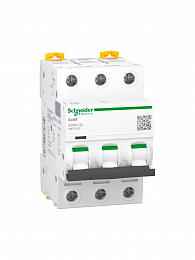 iC60N 3P 32А Автоматический выключатель 3-полюсный, 32А, 6кА (хар-ка C) Schneider Electric. Вид 1