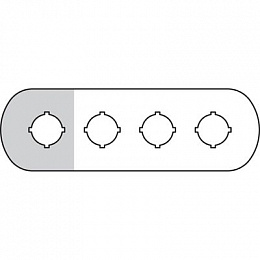 COS  Шильдик MA6-1008 (4 места (1 желт)) для пластикового кнопочногопоста ABB. Вид 1
