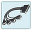 Кабель  (CBL-M37M9x4-30) 30cm DB37 to 4-port DB9, male cable MOXA. Вид 1.