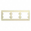 Рамка 3-постовая, горизонтальная (бежевая) Glossa Systeme Electric. Вид 1.