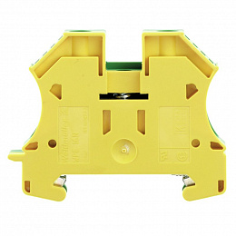 WPE 2.5N Клемма PE, винт. зажим, 2.5 мм.кв, 300A, зеленый/желтый Weidmuller. Вид 1