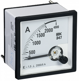 Амперметр Э47 2000/5А кл. точн. 1,5 96х96мм ИЭК. Вид 1