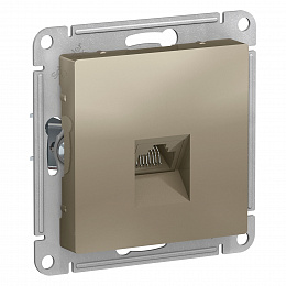 Розетка компьютерная RJ45, кат. 5Е, механизм (шампань) Atlas Design Systeme Electric. Вид 1