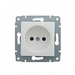 48054 Механизм розетки без заземления (белый) F-Line GIRA. Вид 1