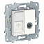 Розетка TV одиночная + компьютерная RJ45 кат.6 UTP (белая) Unica New Schneider Electric. Вид 1.