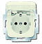 20 EUK-212-500 Розетка SCHUKO 16А 250В с крышкой, серия Busch-Duro 2000 SI, цвет слоновая кость ABB. Вид 1.