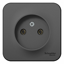 Розетка без заземления без шторок, О/У 16А, 250В (антрацит) Blanca Systeme Electric. Вид 1