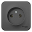 Розетка без заземления без шторок, О/У 16А, 250В (антрацит) Blanca Systeme Electric. Вид 1.