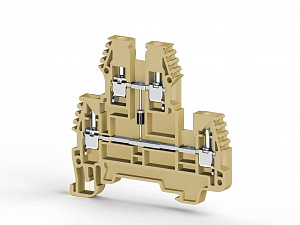 PIK4N Клеммник 2-х ярусный 2,5 мм.кв (2х2), (бежевый) Klemsan. Вид 1