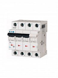106914 PL6-C40/3N Автоматический выключатель 3P+N, 40А, 6kA (хар-ка C) Eaton. Вид 1
