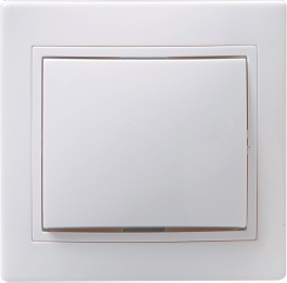 ВС10-1-0-КБ Выключатель 1кл 10А КВАРТА (белый) ИЭК. Вид 1