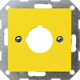 Накладка на мультимедийную розетку (желтый) System 55 Gira. Вид 1