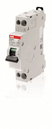 DSN201 C20 AC30 Дифф. автомат 1P+N, 20A, 30mA, тип АC, 6kA (хар-ка C) ABB. Вид 1