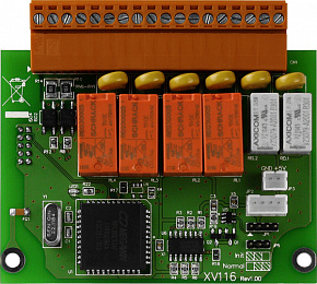 Плата дискретного ввода/вывода, 5xDI с изоляцией, 6 каналов релейного вывода, 1-канальный 16 бит счетчик, ModBus RTU, RoHS ICP DAS. Вид 1