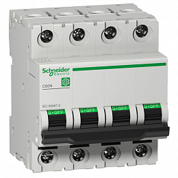 Автоматический выключатель C60N 4-полюсный 3A C Schneider Electric. Вид 1