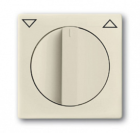 1740-82 Плата центральная с поворотной ручкой, с маркировкой, для механизма выключателя жалюзи 2712/2713 U и 2722/2723 U, серия solo/future, цвет sav. Вид 1