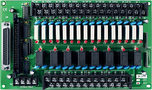 Выносная плата 24 силовых реле (12В), совместима с Opto-22, разъем DB37 ICP DAS. Вид 1
