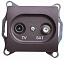 Розетка TV-SAT оконечная 1db, механизм (шоколад) Glossa Systeme Electric. Вид 1.