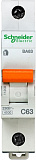ВА63 1P 63A Автоматический выключатель 1-полюсный 63А 4,5кА (хар-ка С) Schneider Electric