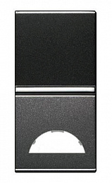 N2101.9 AN Клавиша 1-клавишного 1-модульного выключателя/переключателя/кнопки с окном для шильдика с символом, серия Zenit, цвет антрацит ABB. Вид 1