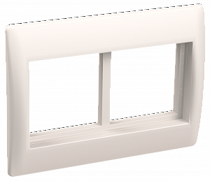 Рамка и суппорт для К.К. "Праймер" на 4 модуля, 75мм (белый) IEK. Вид 1