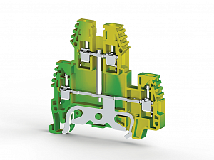 PIK 2,5 NT Клеммник 2-х ярусный, с внутр. перемычкой, с конт. на землю, 2,5 мм² (земля) Klemsan. Вид 1