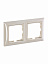 2512-92-507 Рамка 2-постовая с декоративной накладкой (слоновая кость) Basic55 ABB. Вид 3.