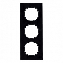 Рамка 3-постовая (стекло, черный) R.8 Berker. Вид 1