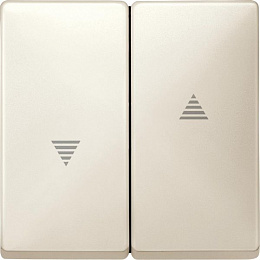 Клавиша двойная для жалюзи и кноп., qf sd (бежевый) Merten Schneider Electric. Вид 1