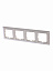 2514-92-507 Рамка 4-постовая с декоративной накладкой (слоновая кость) Basic55 ABB. Вид 1.