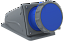 ССИ-133 Розетка стационарная 63А-6ч/200-250В 2Р+РЕ IP67 MAGNUM ИЭК. Вид 1.