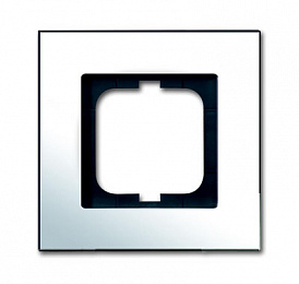 1721-826-101 Рамка 1-постовая, серия carat, глянцевый хром ABB. Вид 1