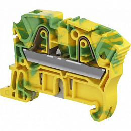 Клемма втычная ZK6-PE - Земля - желто-зеленая - 6 мм2, 2 зажима TYCO. Вид 1