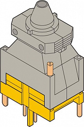ENT  Разъем FIDE-2/4-2 для цепей расцепителя, с увеличенным кожухом, для установки контактов BRE-T, 2 ряда по 4 полюса TYCO. Вид 1