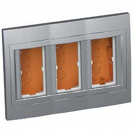 Коробка скр.монт 3х2 верт.с рамкой метал Schneider Electric. Вид 1