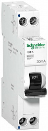 iDif K Дифф. автомат 1P+N, 10A, 30mA, 6kA, тип A (хар-ка C) Schneider Electric. Вид 1