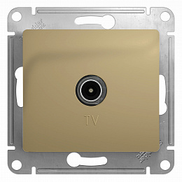 Розетка TV, механизм (титан) Glossa Systeme Electric. Вид 1