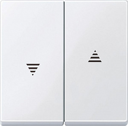 Клавиша двойная для рольставней, sm (активный белый) Merten Schneider Electric. Вид 1