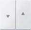 Клавиша двойная для рольставней, sm (активный белый) Merten Schneider Electric. Вид 1.