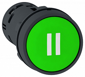 Кнопка 22мм зеленая с возвратом 2но "ii" Schneider Electric. Вид 1