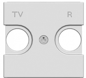 N2250.8 BL Накладка для TV-R розетки, 2-модульная, серия Zenit, цвет альпийский белый, ABB. Вид 1