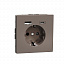 Розетка силовая 16 A с зарядкой USB A+C 3 A (мокко) Merten D-Life Schneider Electric. Вид 1.
