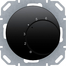 Регулятор температуры помещения (черный) R.1/R.3 Berker. Вид 1