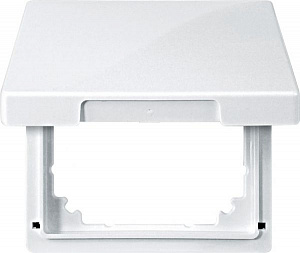 Адаптер из sm в system d с крышкой, (полярный белый) Merten Schneider Electric. Вид 1