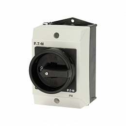 207148 T0-2-1/I1/SVB-SW Главный выключатель в корпусе 3-полюсный, 12A, черная ручка, 0-1, 90 ° Eaton. Вид 1